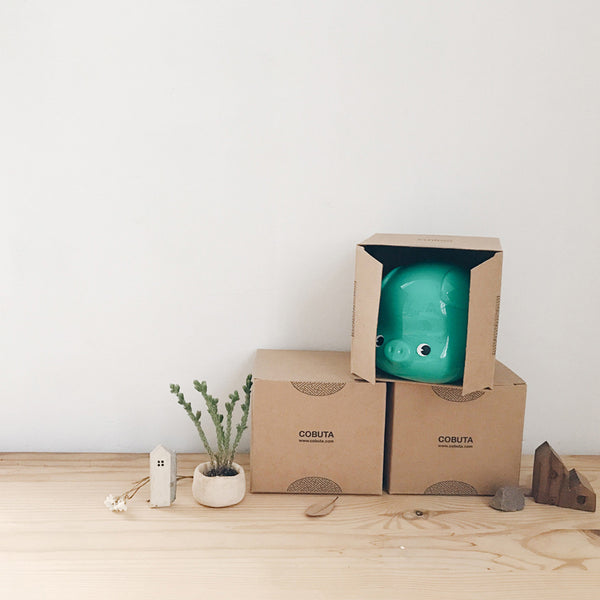 COBUTA_小豬撲滿_淺綠色