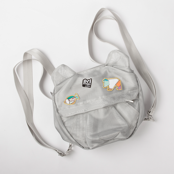 摺紙包_銀網眼熊 迷你包