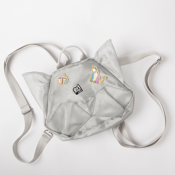 摺紙包_銀網眼貓 迷你包