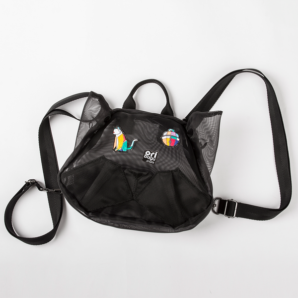 摺紙包_黑網眼貓 迷你包