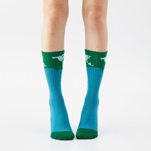 PLANET SOCKS_地球襪 (湛藍太平洋)