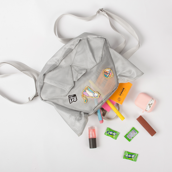 摺紙包_銀網眼貓 迷你包