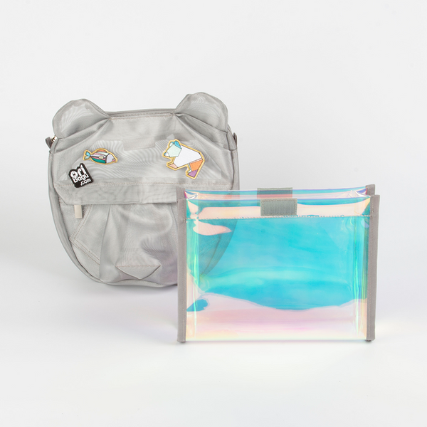 摺紙包_銀網眼熊 迷你包