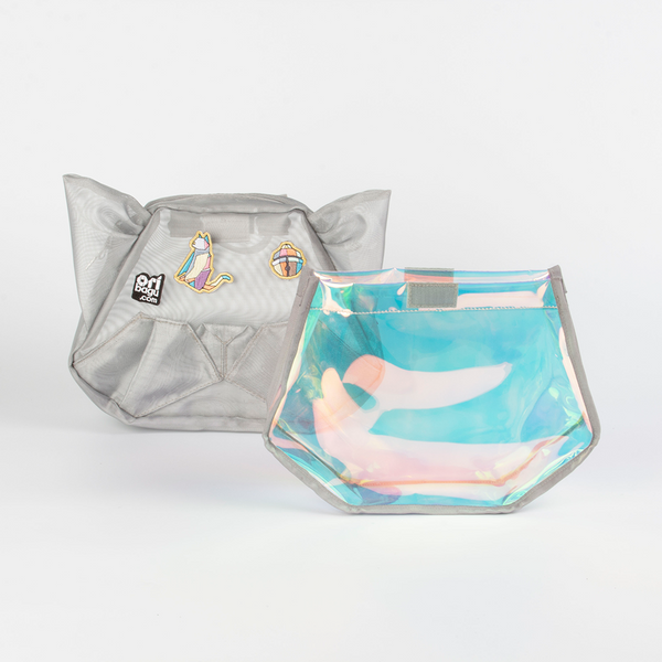 摺紙包_銀網眼貓 迷你包