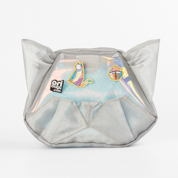 摺紙包_銀網眼貓 迷你包