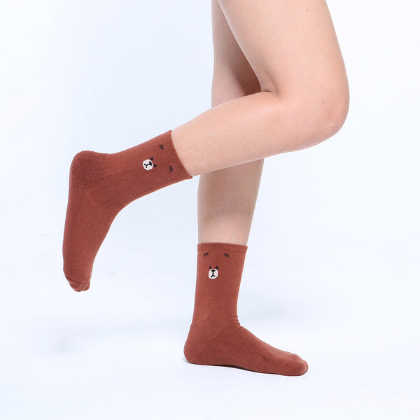 LINE FRIENDS 球襪_熊大一號表情