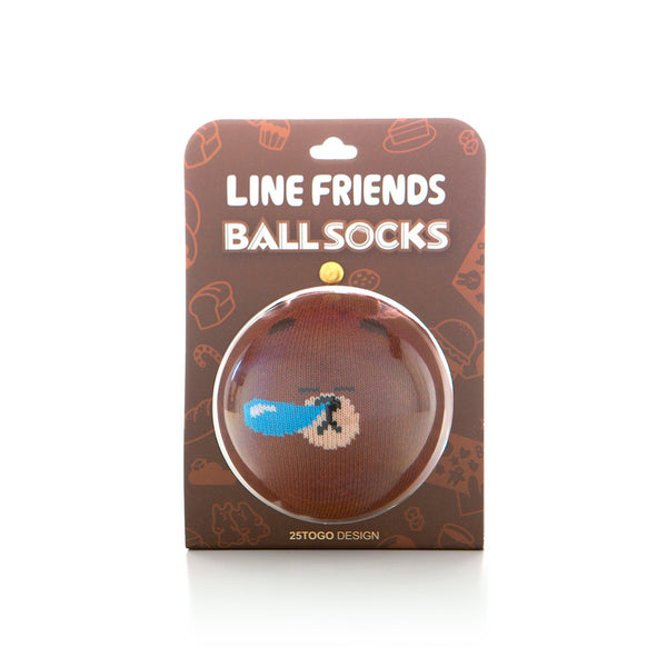 LINE FRIENDS 球襪_熊大打呼