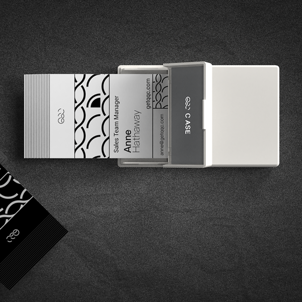 QQC CASE-10W_無線充電名片匣_白色