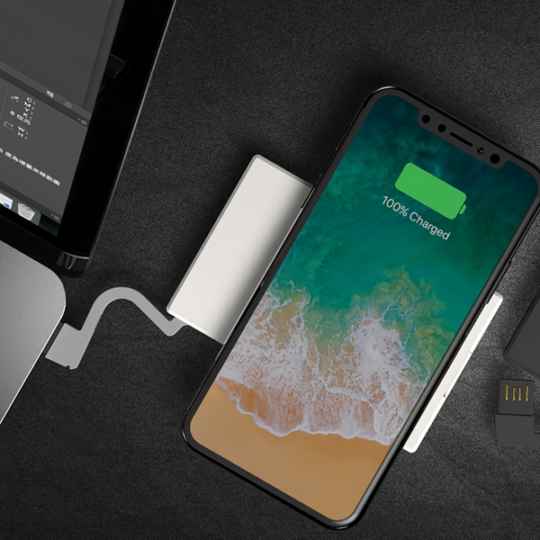 QQC CASE-10W_無線充電名片匣_黑色