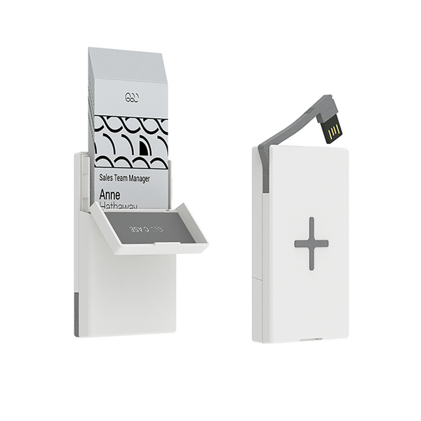 QQC CASE-10W_無線充電名片匣_白色