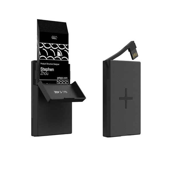QQC CASE-10W_無線充電名片匣_黑色