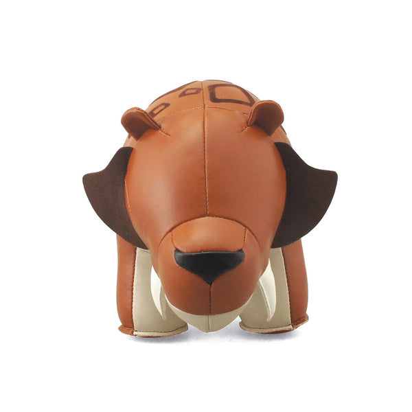 劍齒虎造型擺飾書檔_Symo黃褐色