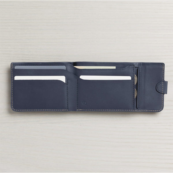 Coin Fold 真皮摺疊式零錢短夾_Blue Steel 藍鋼