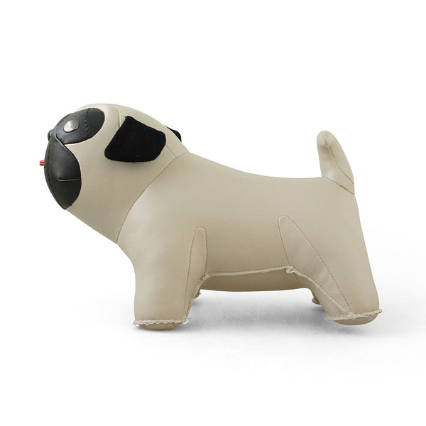 巴哥狗造型擺飾書檔_小麥色