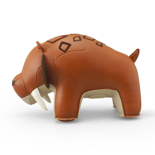 劍齒虎造型擺飾書檔_Symo黃褐色