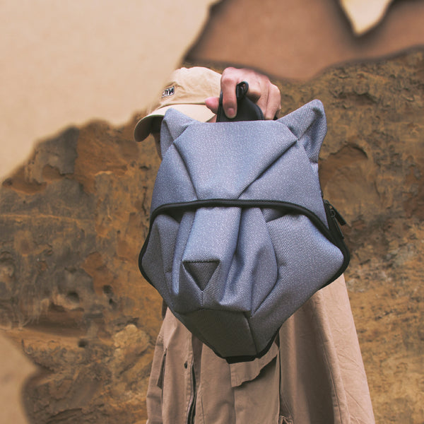 摺紙包_淺丹寧野狼斜肩包