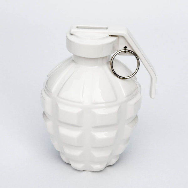 手榴彈存錢筒白色