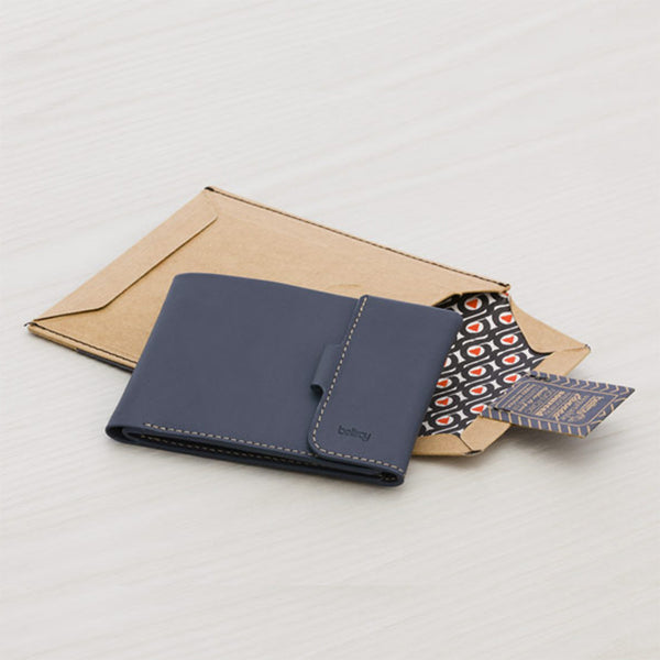 Coin Fold 真皮摺疊式零錢短夾_Blue Steel 藍鋼