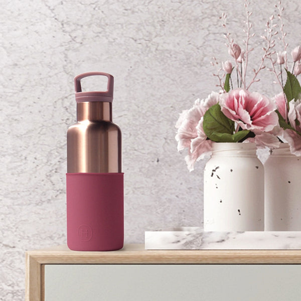 HYDY_蜜粉金瓶_酒紅色矽膠套