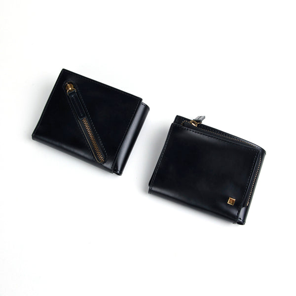 Fuun Black 分錢包_斜角拉鍊