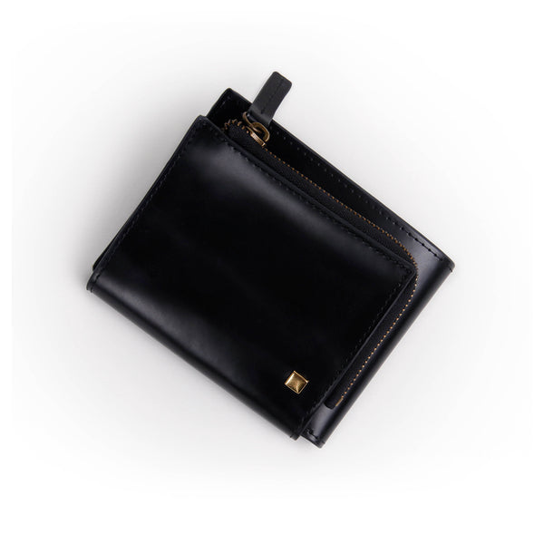 Fuun Black 分錢包_斜角拉鍊