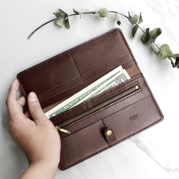 ADOLE_DIY長夾_焦茶色