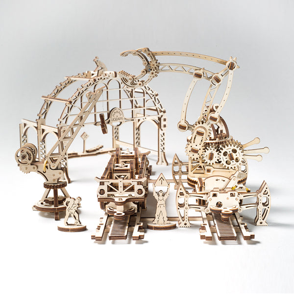 UGEARS_機械小鎮 鐵道怪手 Rail Manipulator