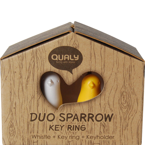 Duo Sparrow Keyring_Whistle Key Ring+Key Holder 雀兒愛巢-鑰匙圈組_白屋