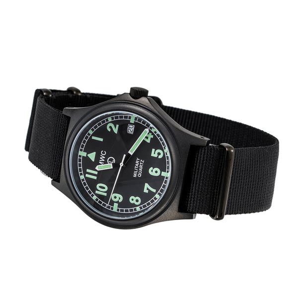 瑞士軍錶G10軍事隱形_不反光PVD不鏽鋼 日期窗 黑色