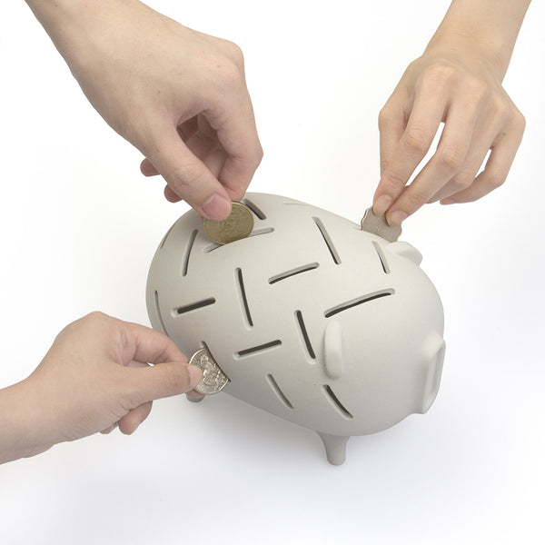 HUNGRY 多吃存錢豬 (灰色)