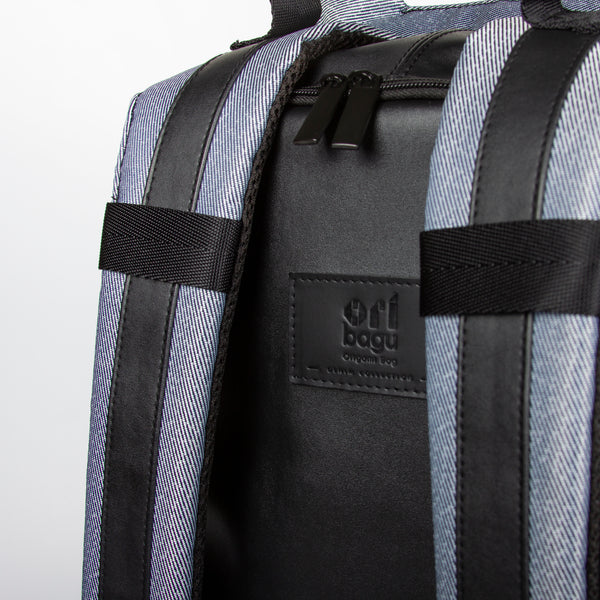 摺紙包_淺丹寧犀牛旅行後背包(小)