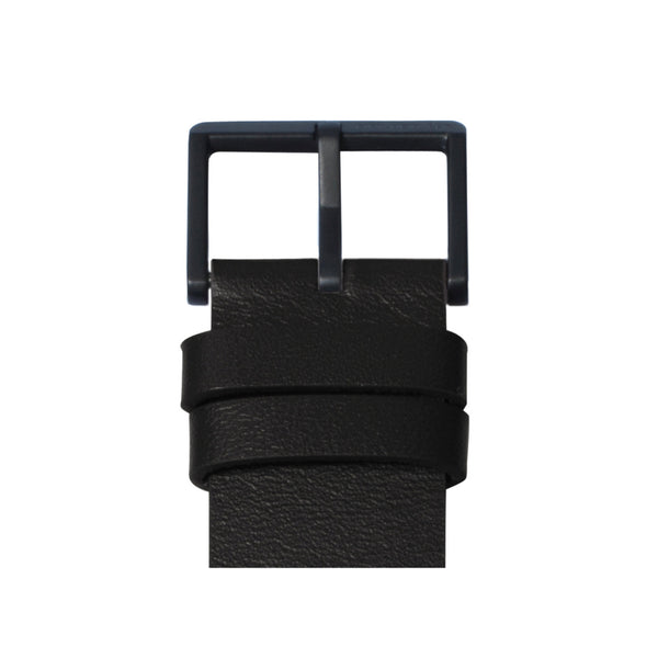 Tube watch D38_北歐工業齒輪設計真皮腕錶_霧黑/黑皮帶 black with black leather
