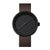 Tube watch D38_北歐工業齒輪設計真皮腕錶_霧黑/棕皮帶 black with brown leather