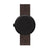 Tube watch D38_北歐工業齒輪設計真皮腕錶_霧黑/棕皮帶 black with brown leather