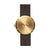 Tube watch D38_北歐工業齒輪設計真皮腕錶_黃銅/棕皮帶 brass with brown leather