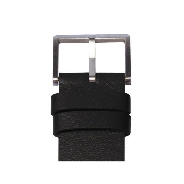 Tube watch D38_北歐工業齒輪設計真皮腕錶_不鏽鋼/黑皮帶 steel with black leather