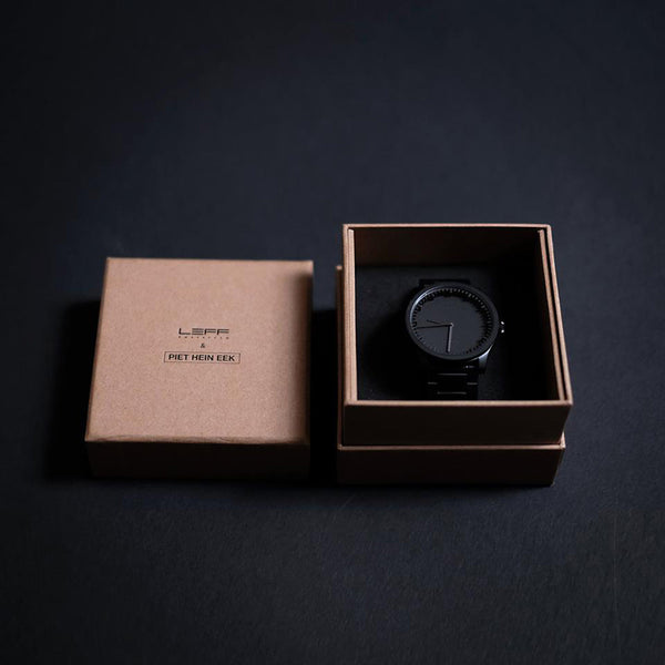 Tube watch S42_北歐工業齒輪設計腕錶_霧黑/黑鋼帶 Black 42mm