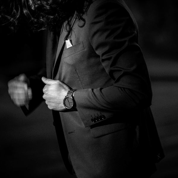 Tube watch S42_北歐工業齒輪設計腕錶_霧黑/黑鋼帶 Black 42mm