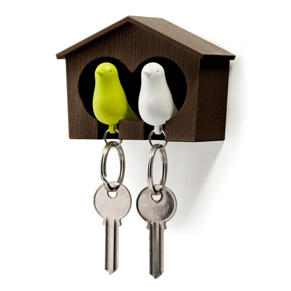 Duo Sparrow Keyring_Whistle Key Ring+Key Holder 雀兒愛巢-鑰匙圈組_咖啡屋