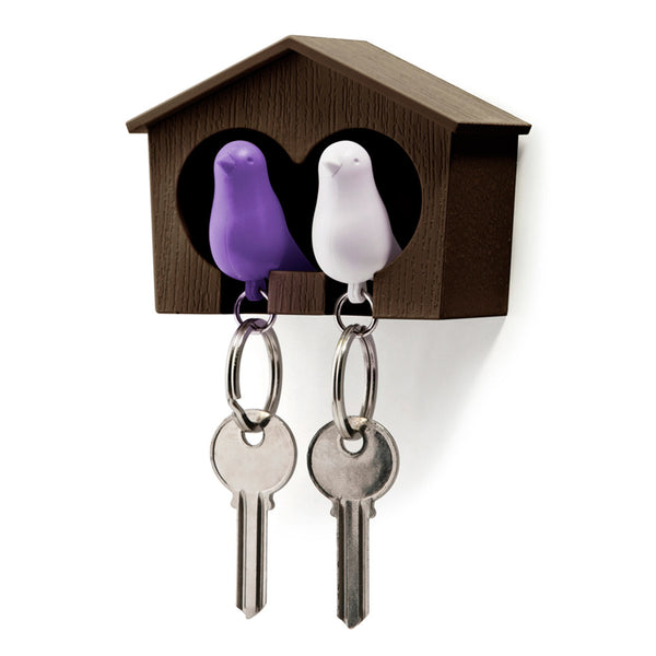 Duo Sparrow Keyring_Whistle Key Ring+Key Holder 雀兒愛巢-鑰匙圈組_咖啡屋