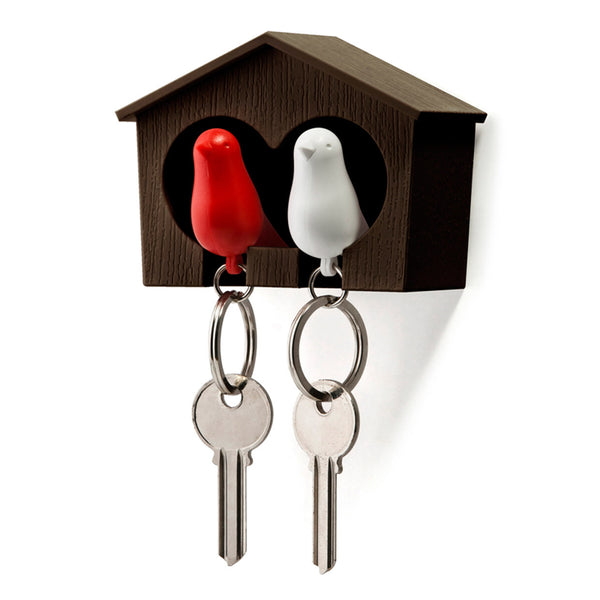 Duo Sparrow Keyring_Whistle Key Ring+Key Holder 雀兒愛巢-鑰匙圈組_咖啡屋