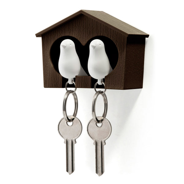 Duo Sparrow Keyring_Whistle Key Ring+Key Holder 雀兒愛巢-鑰匙圈組_咖啡屋