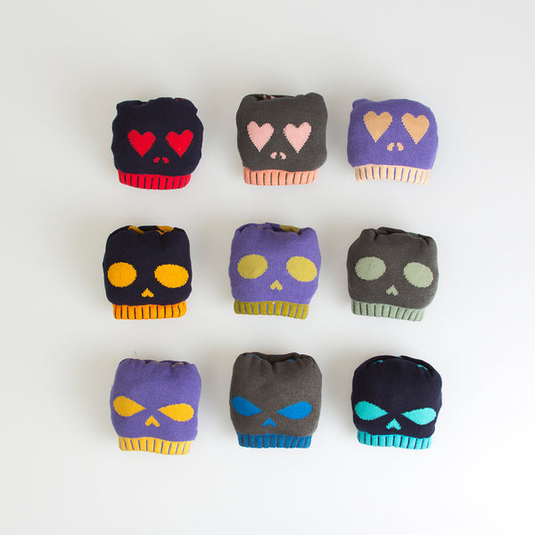 SKULL PATTERN SOCKS 印花骷髏襪_鬼綠壞壞臉