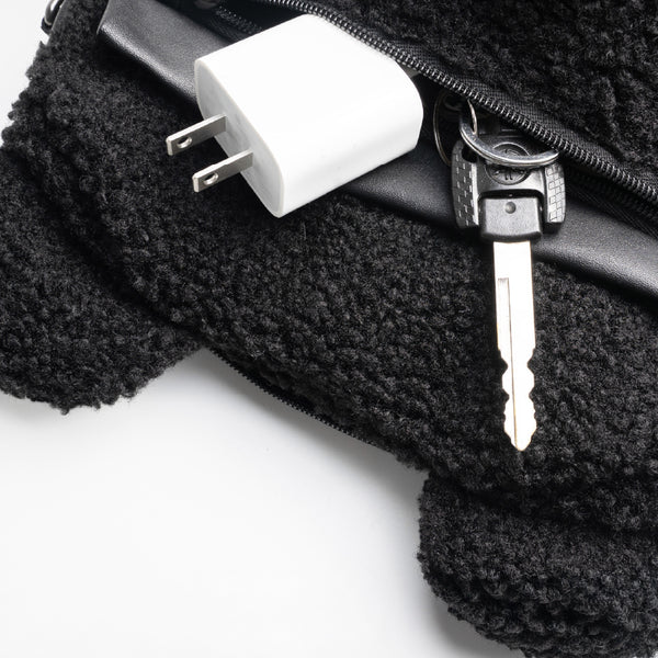 摺紙包_黑絨熊 迷你包