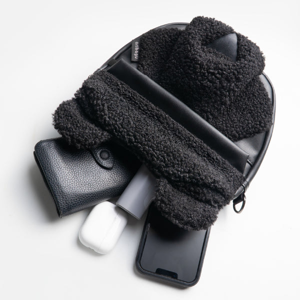 摺紙包_黑絨熊 迷你包