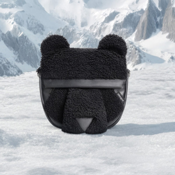 摺紙包_黑絨熊 迷你包