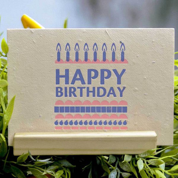 種子紙生日卡 Happy Birthday_Cake 蛋糕