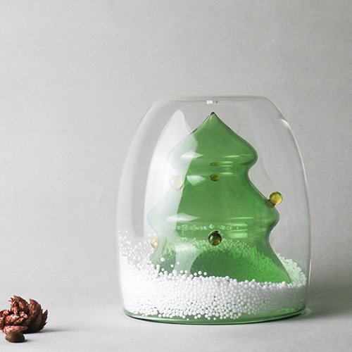 聖誕系列-聖誕樹雙層玻璃杯