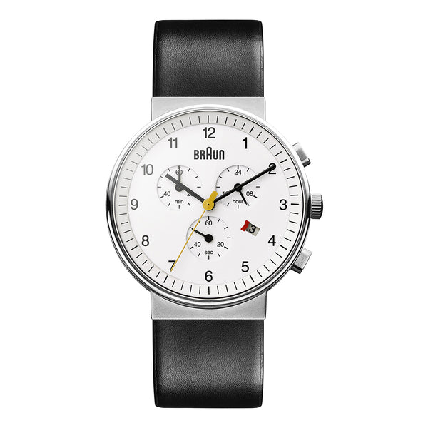 BN0035德國百靈_經典計時三眼腕錶皮革款