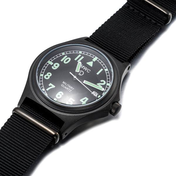 瑞士軍錶G10軍事隱形_不反光PVD不鏽鋼 日期窗 黑色